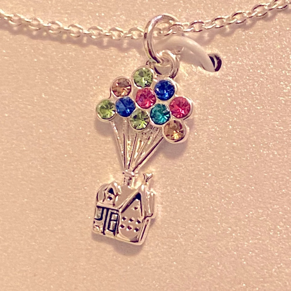 Disney Up Balloon House Necklace New 18in